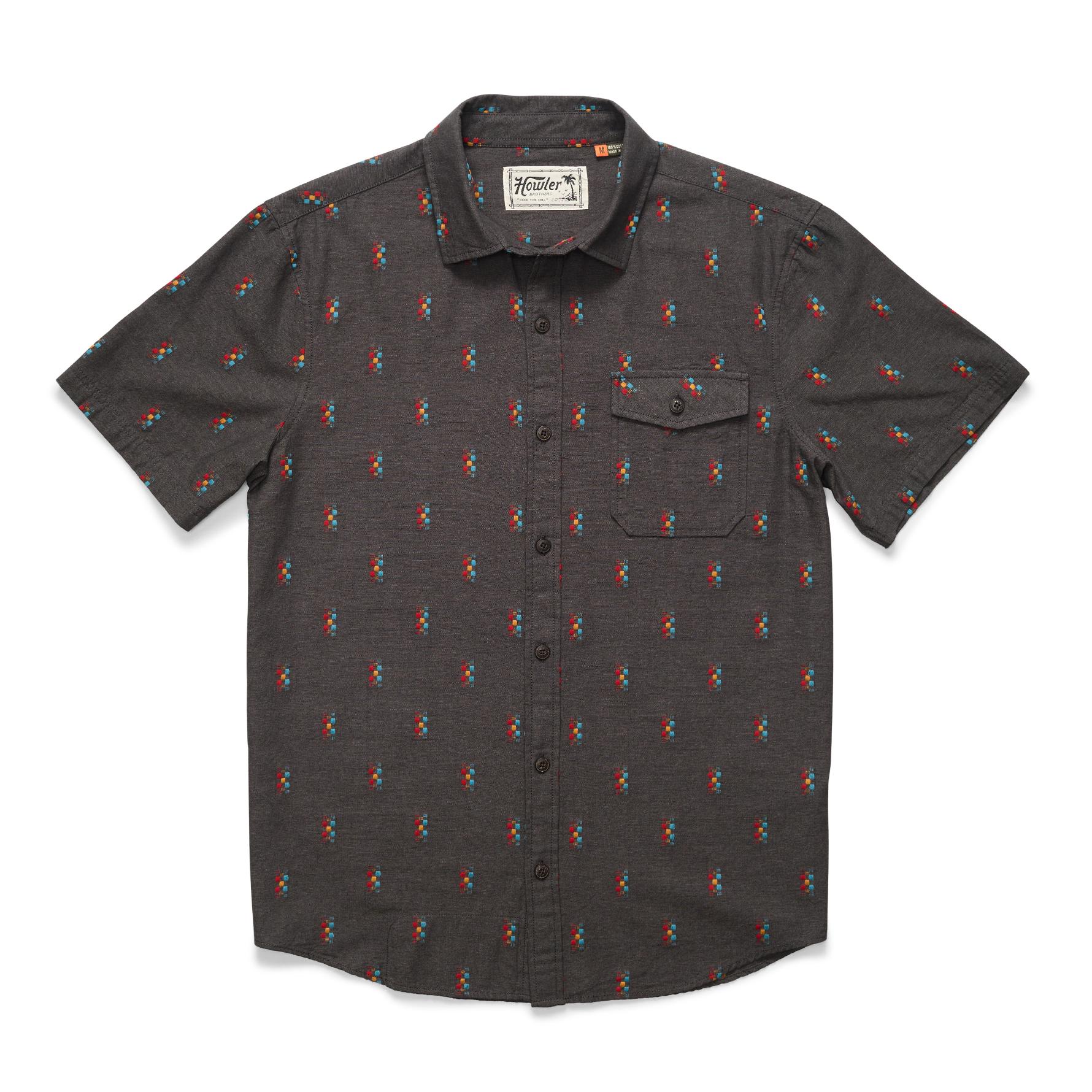 Howler Brothers San Gabriel Shirt Men's in Refractions Antique Black
